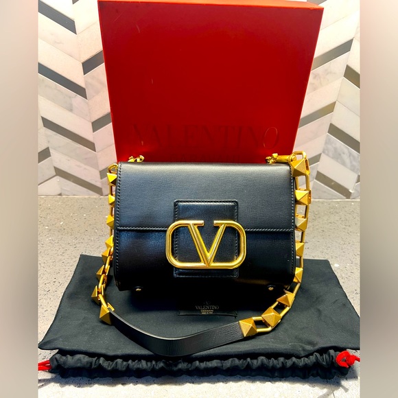 Valentino Stud Sign Shoulder Bag - Picture 4 of 15